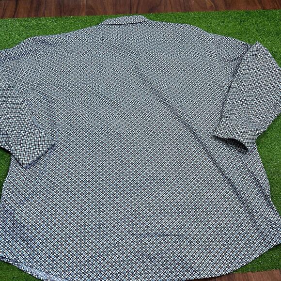 Vintage Pearl Snap Western Shirt 2XL‎ Geometric AOl Pattern EUC Panhandle Slim - Picture 7 of 7